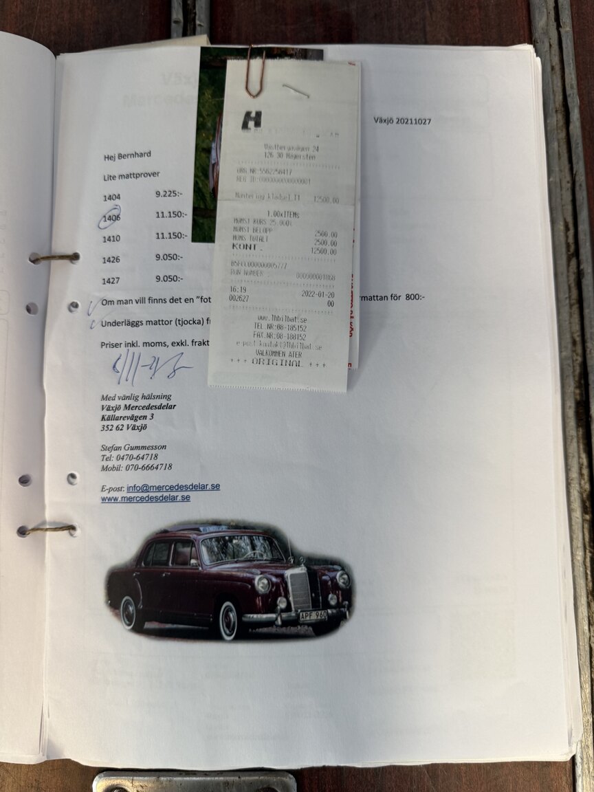 Documentation for 1967 Mercedes-Benz 230 Safari