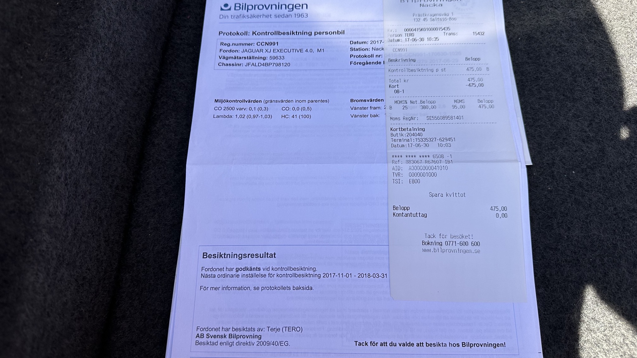 Dokumentation för 1997 Jaguar XJ 4.0 Executive