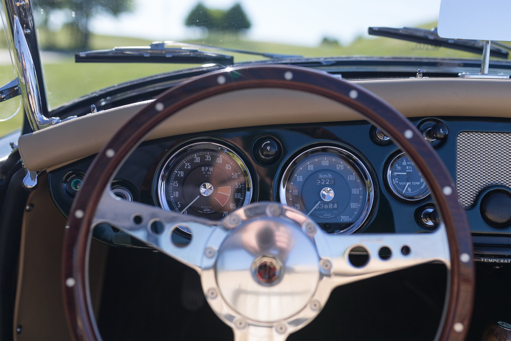 Interiörbild 1958 MG MGA 1500