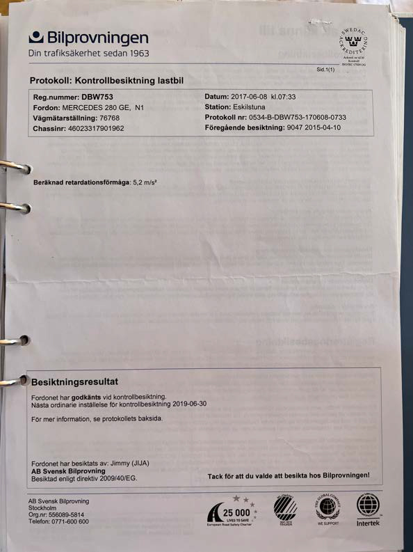 Documentation for 1986 Mercedes 280 GE