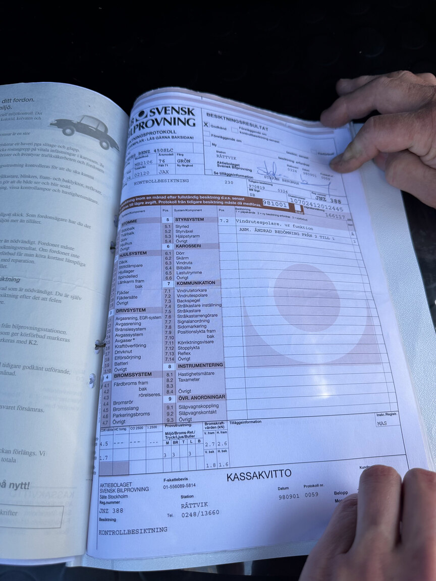 Documentation for 1976 Mercedes-Benz 450 SLC (8)