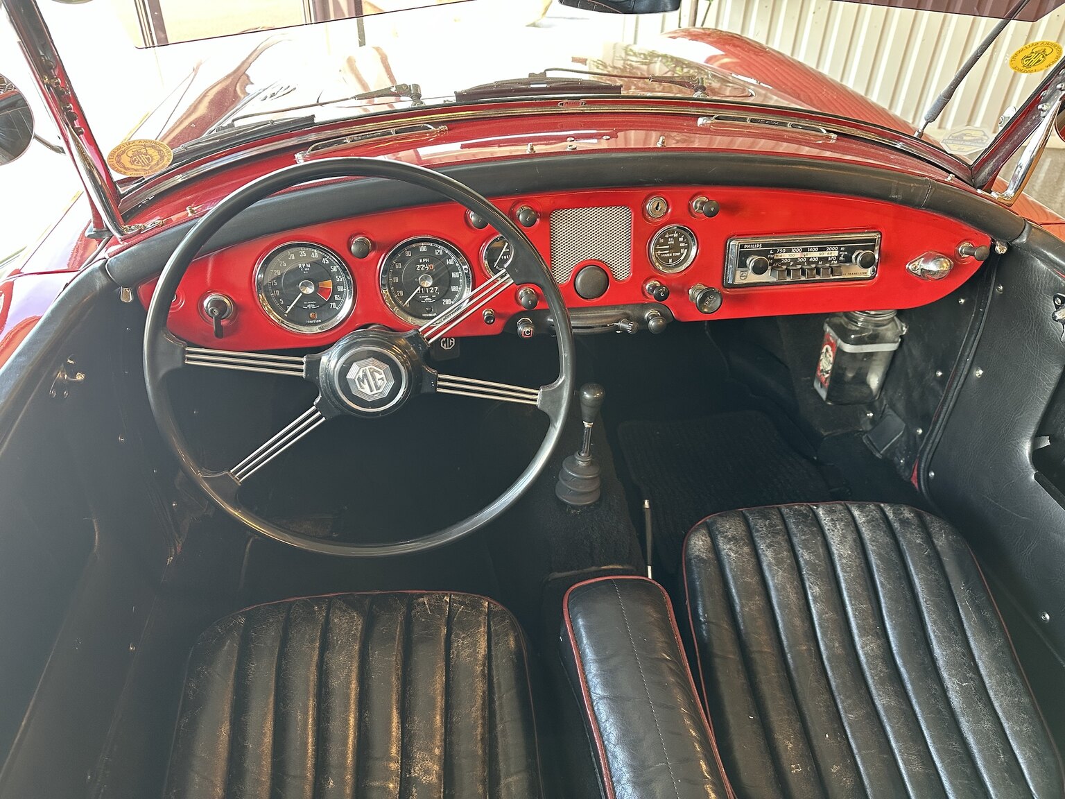 Interiörbild 1959 MG MGA Roadster