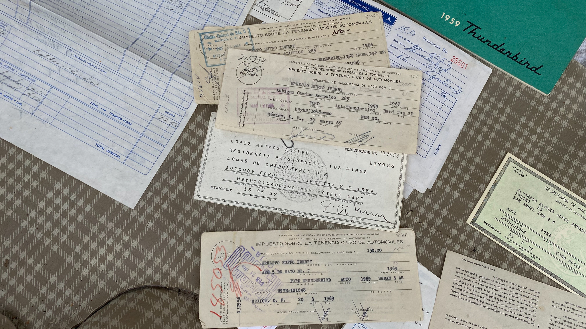 Dokumentation, 1959 Ford Thunderbird hardtop (112)