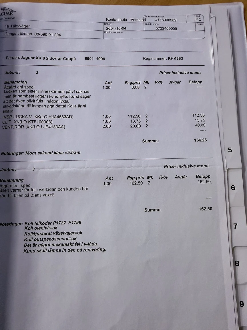 Dokumentation, 1997 Jaguar XK8 (43)