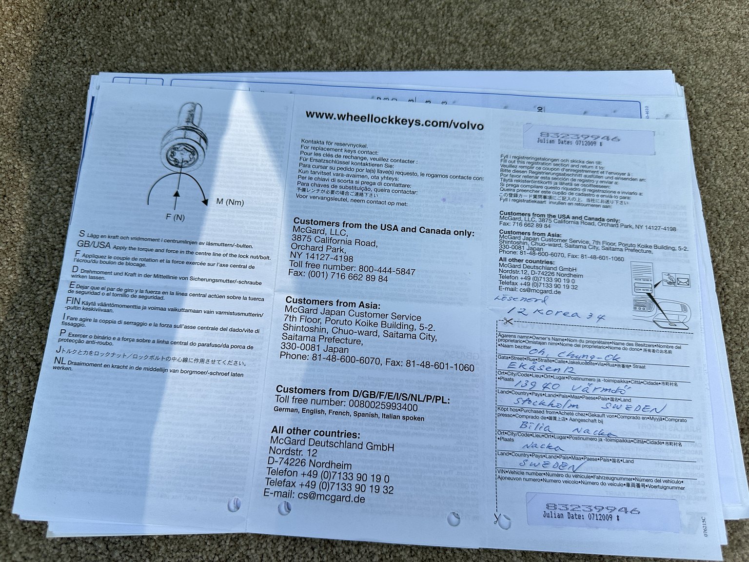 Dokumentation för 2000 Volvo V70 XC 2.4 T AWD 