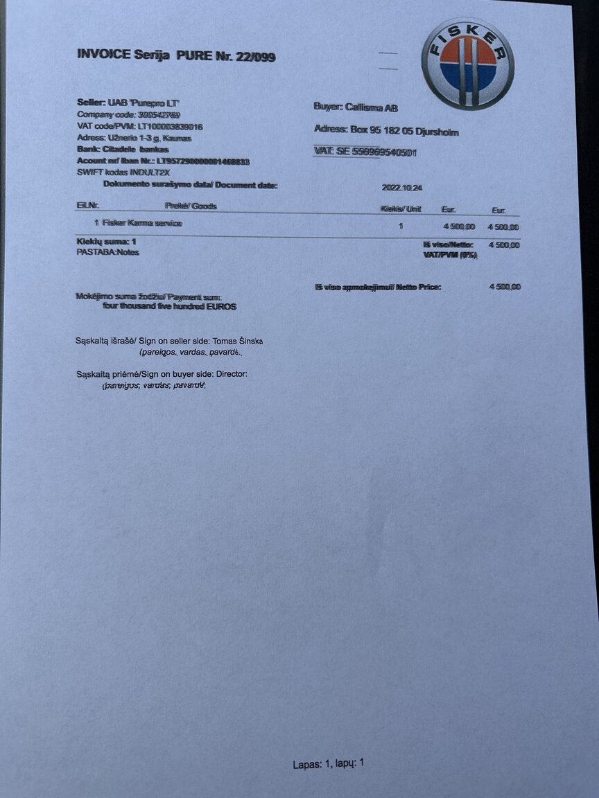 Documentation for 2012  Fisker Karma