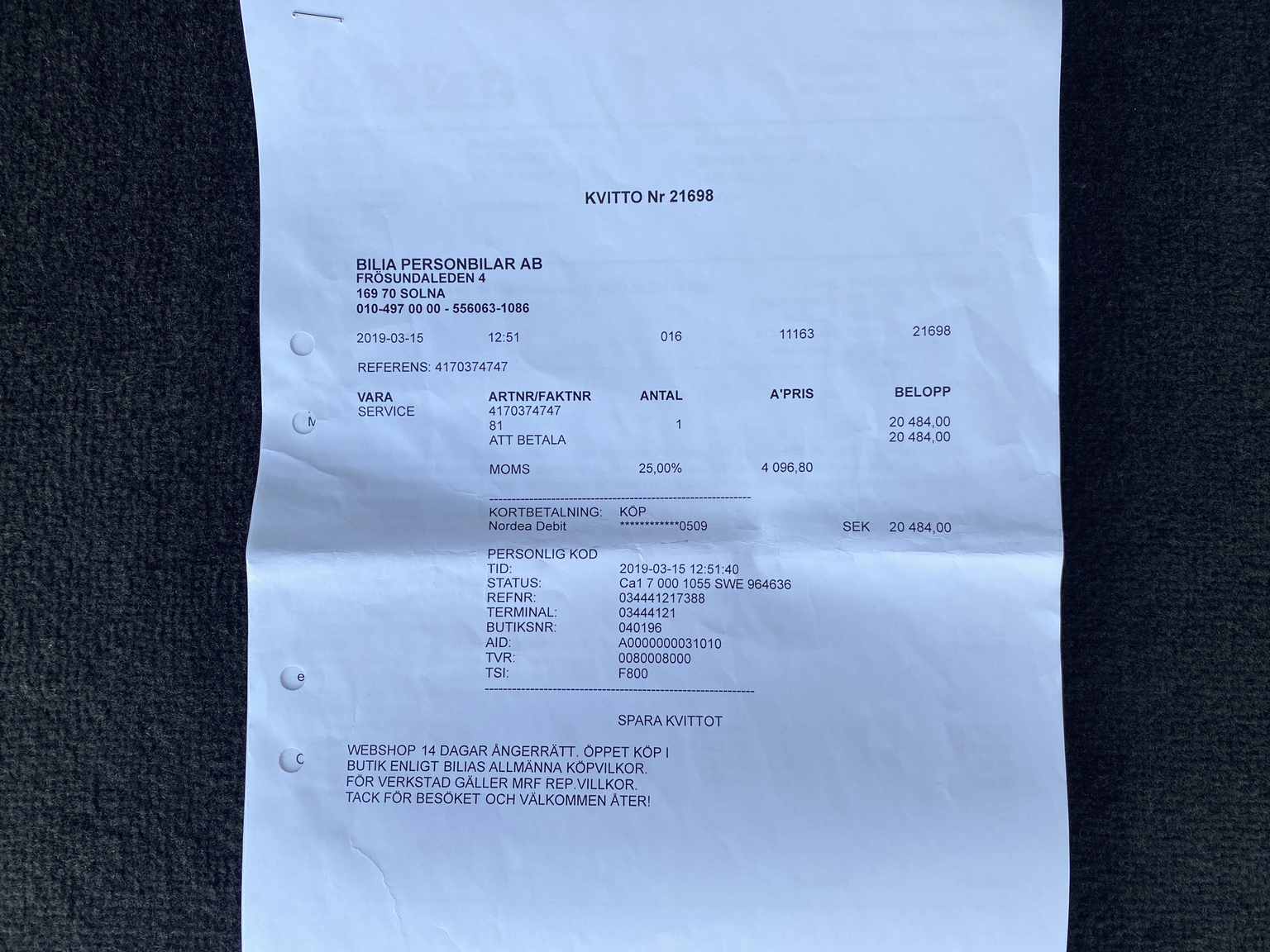 Documentation for 2005 Volvo V70 R AWD (11)