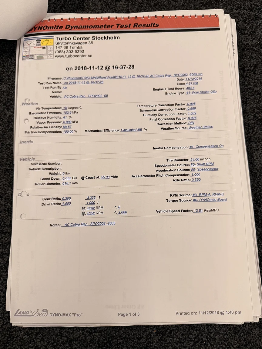 Dokumentation för 2018 Superformance Cobra (8)