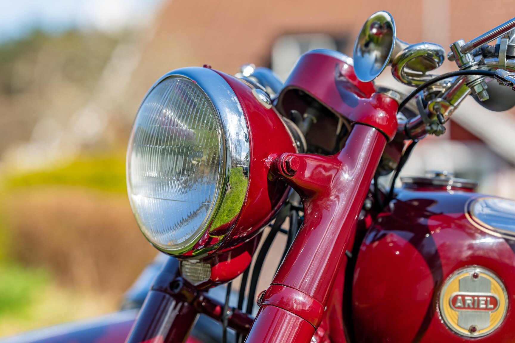 Exteriörbild på 1954 Ariel FH 650 Huntsmaster Twin