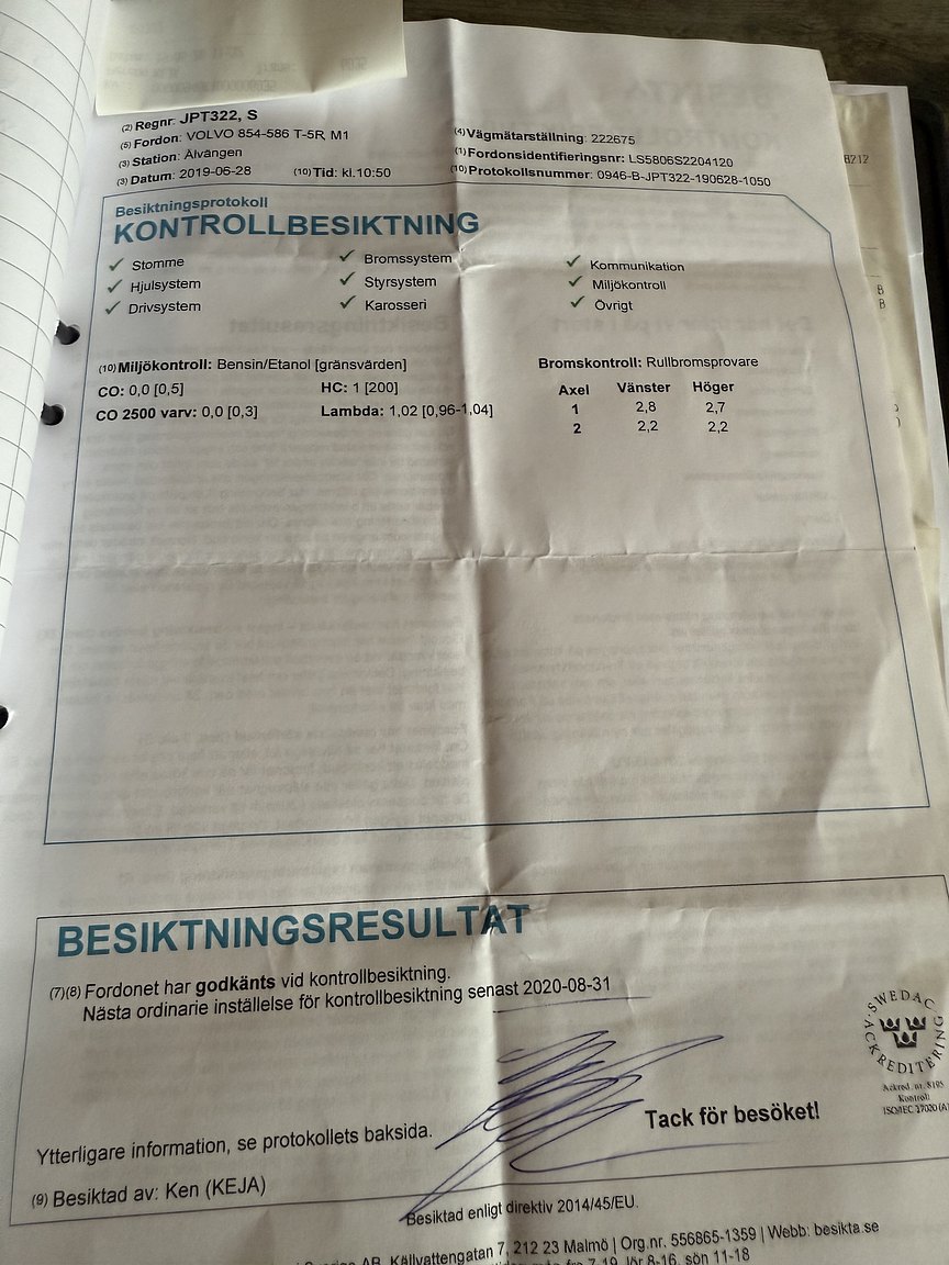 Documentation for 1995 Volvo 850 T-5R