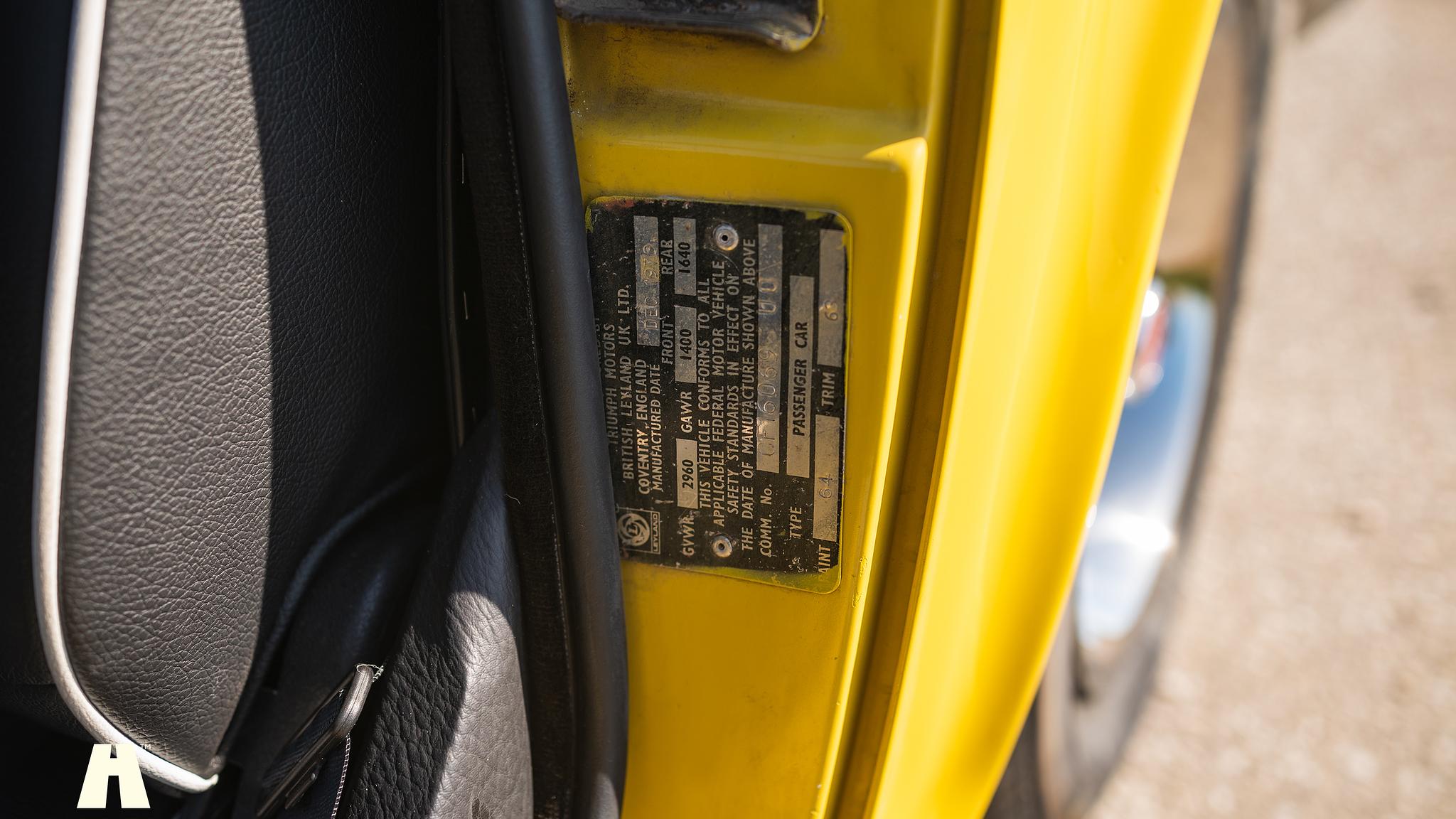 Interiörbild 1974 Triumph TR6 (35)