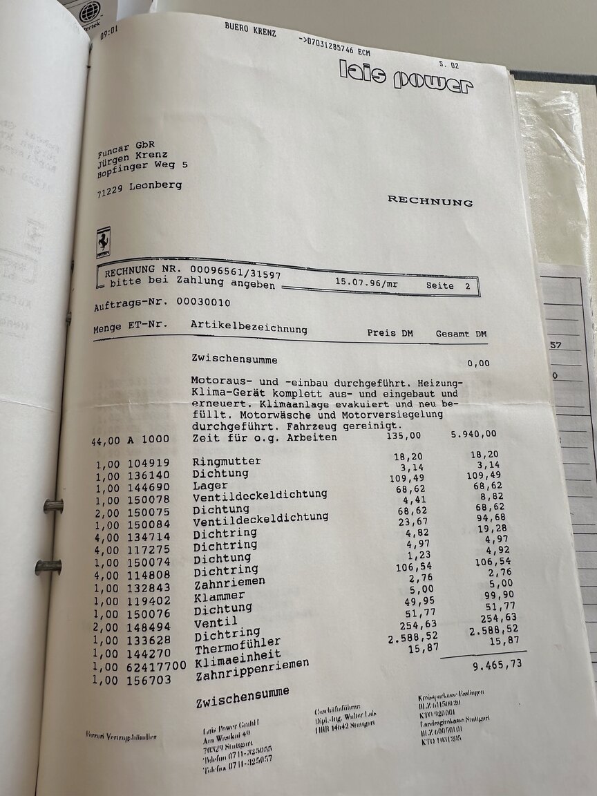 Documentation for 1990 Ferrari 348 (29)