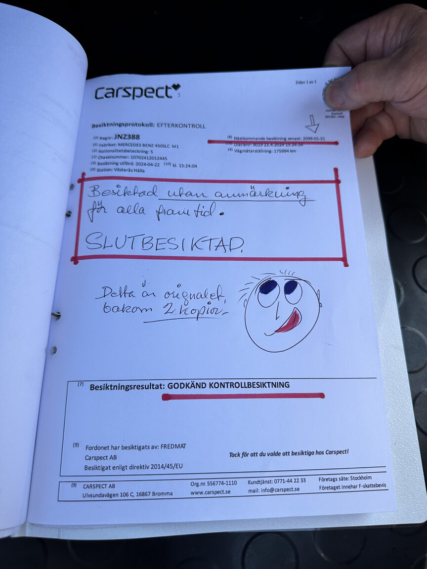 Documentation for 1976 Mercedes-Benz 450 SLC (22)