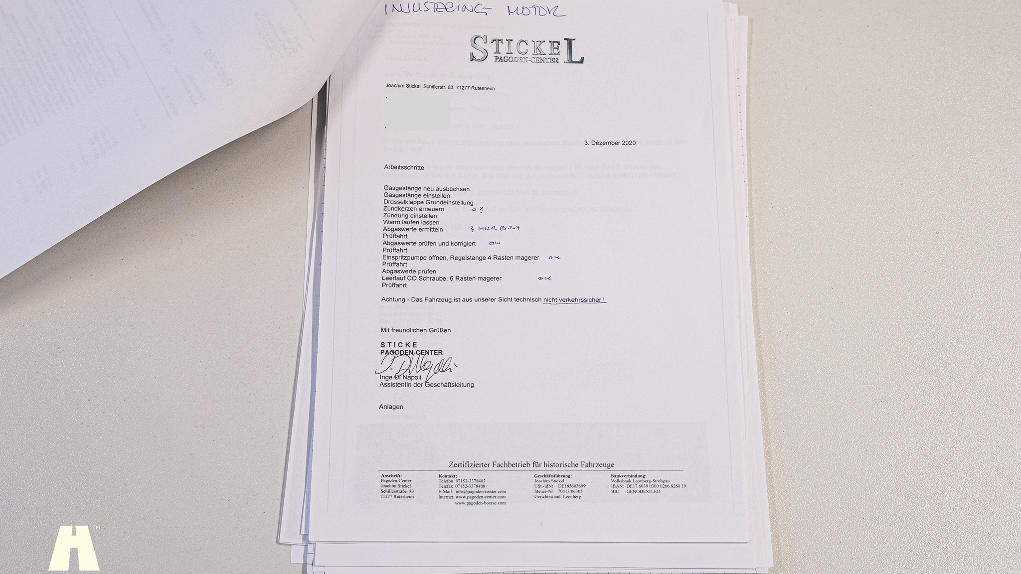 Dokumentation, 1970 Mercedes 280 SL Pagoda (56)