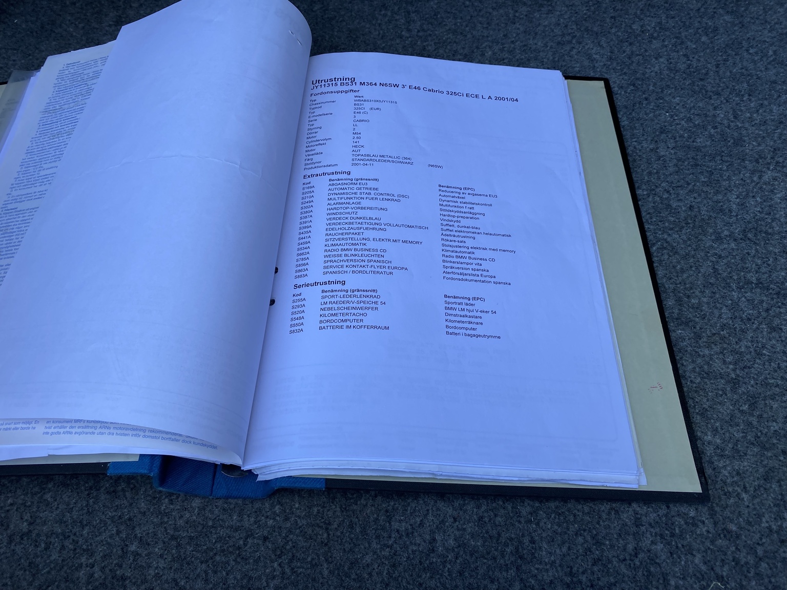 Dokumentation, 2001 BMW E46 325 Cabriolet (38)