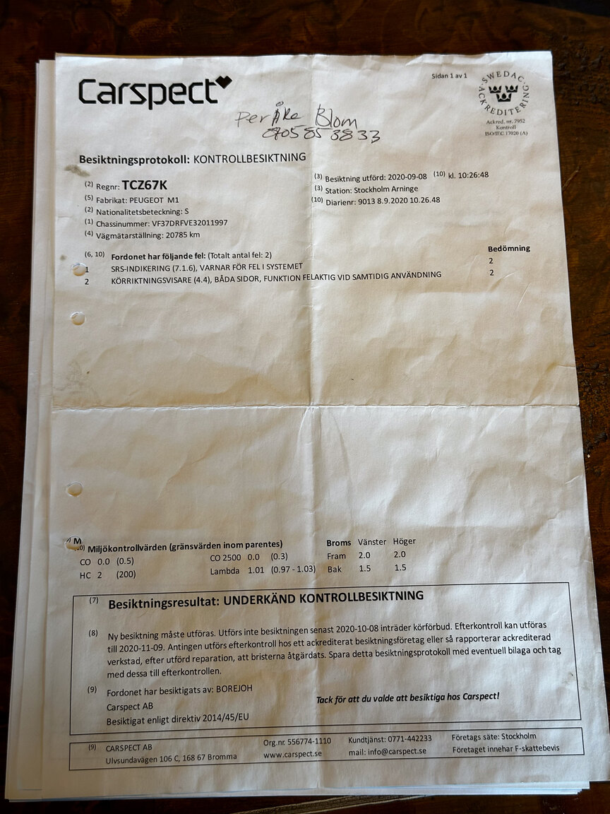 Dokumentation, 1997 Peugeot 306 Cabriolet