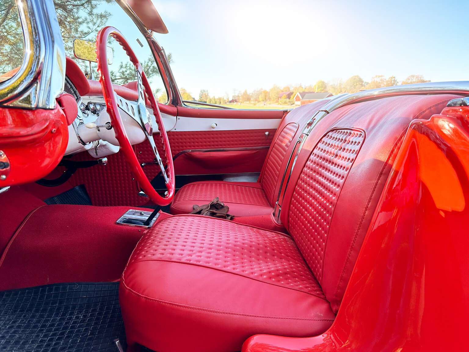Interiörbild 1956 Chevrolet Corvette 