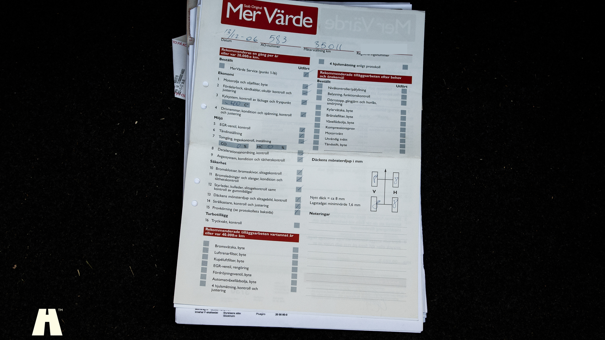 Dokumentation för 1995 SAAB 900 SE V6 Automat