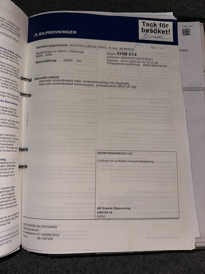 Documentation for 2001 BMW 330Xi