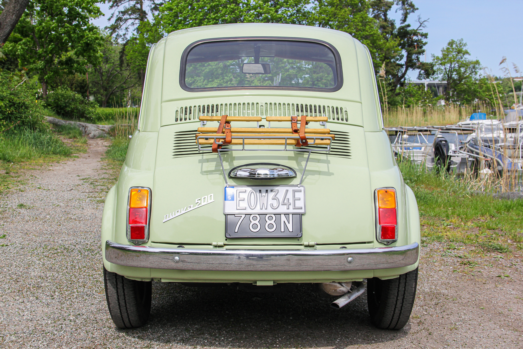 Exteriörbild på 1970 Fiat 500 Lusso