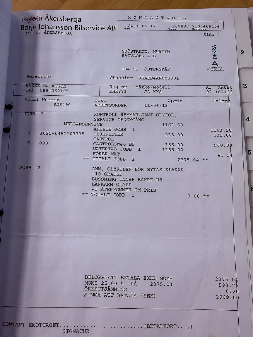 Dokumentation, 1997 Jaguar XK8 (32)