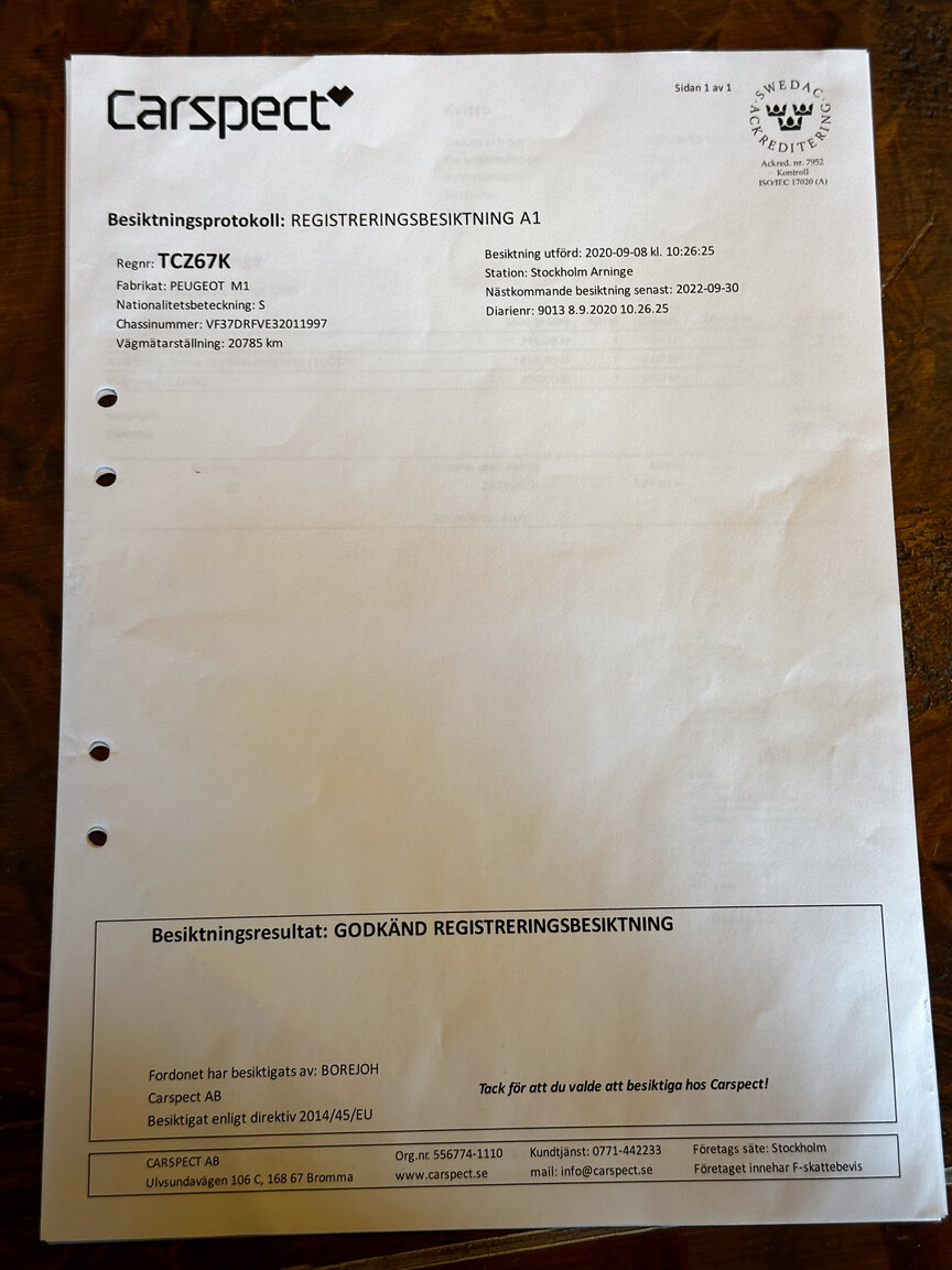 Dokumentation, 1997 Peugeot 306 Cabriolet