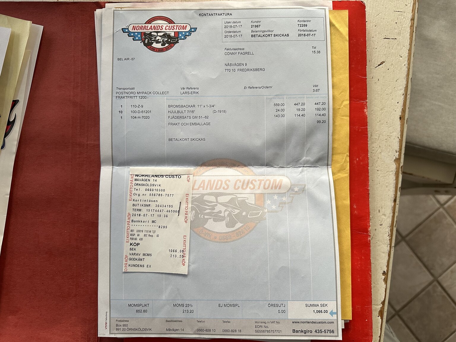 Dokumentation för 1957 Chevrolet Bel Air (13)