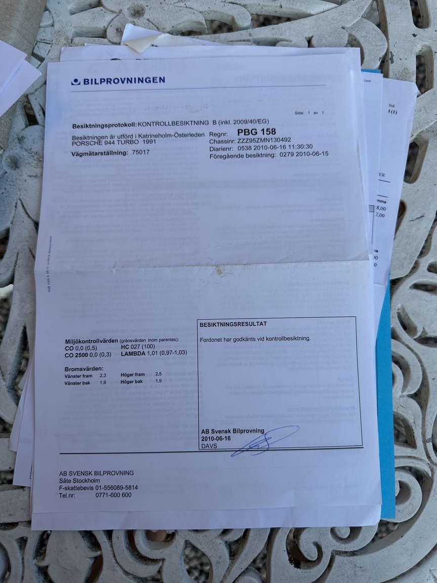 Documentation for 1991 Porsche 944 Turbo Cabriolet