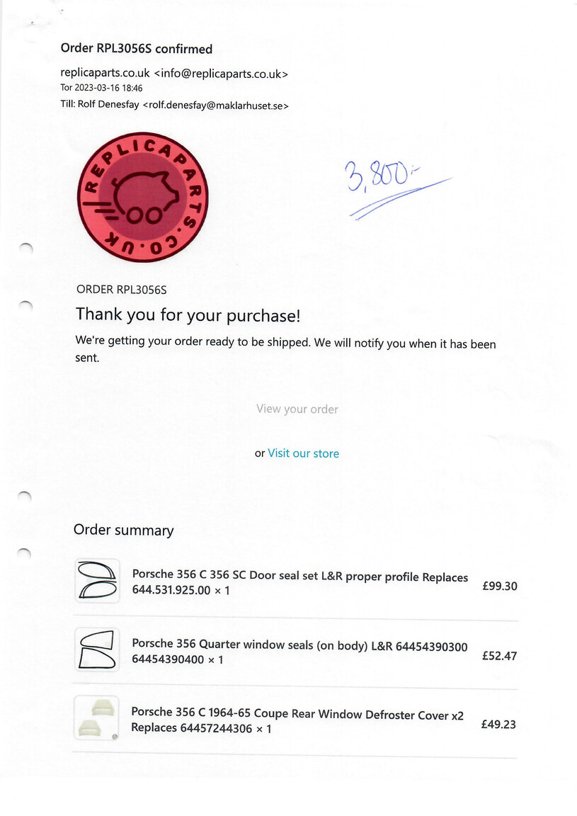 Dokumentation, 1964 Porsche 356 C