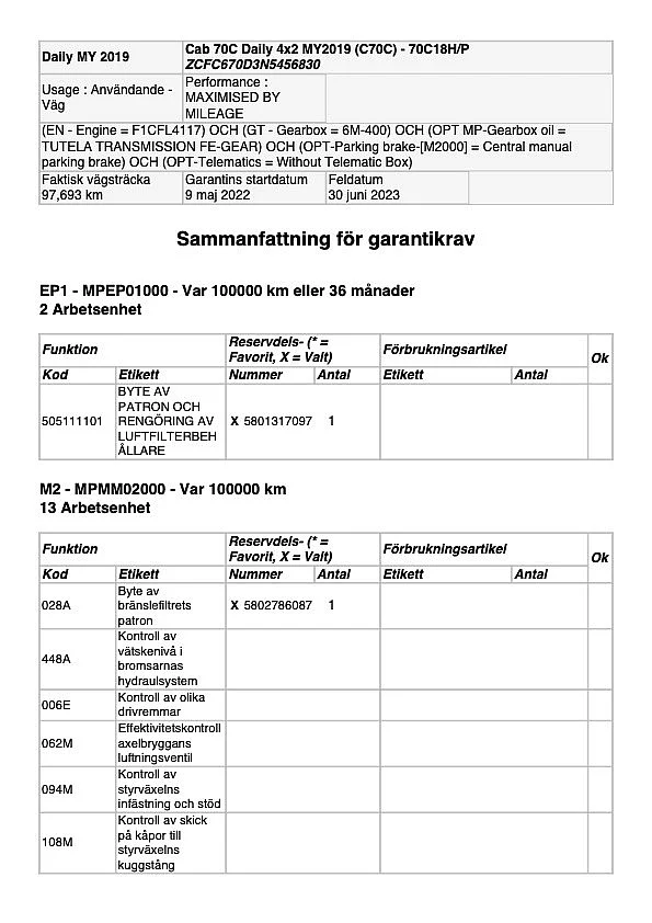 Dokumentation för 2022 Iveco Daily 70-180 chassis Biltransport (5)