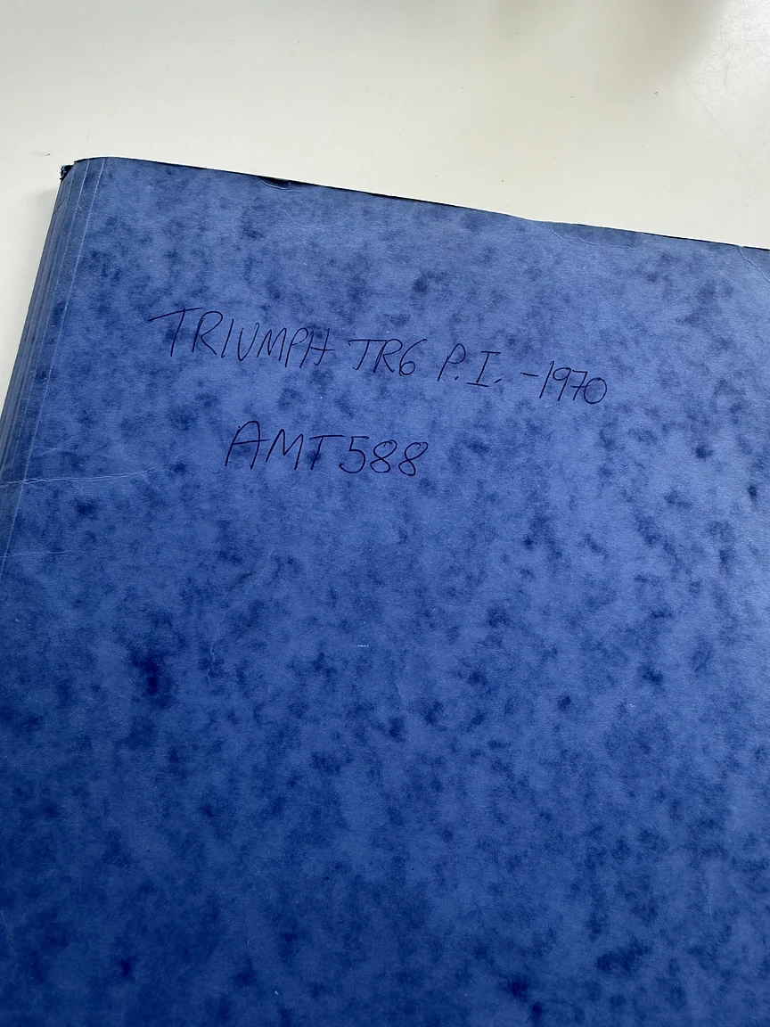 Dokumentation för 1970 Triumph TR6 Hardtop  (1)