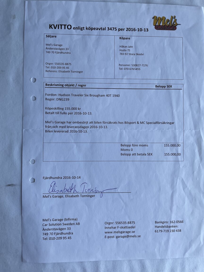 Documentation for 1940 Hudson Modell 40 Traveller Brougham  (9)