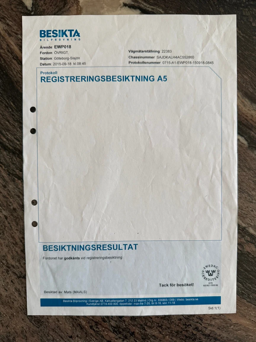 Documentation for 1988 Daimler Six (18)