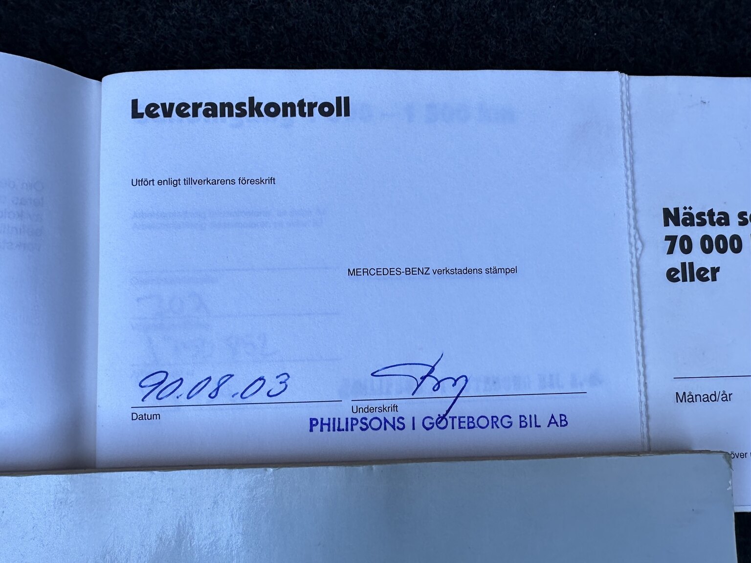 Dokumentation för 1990 Mercedes-Benz 300 CE 24V