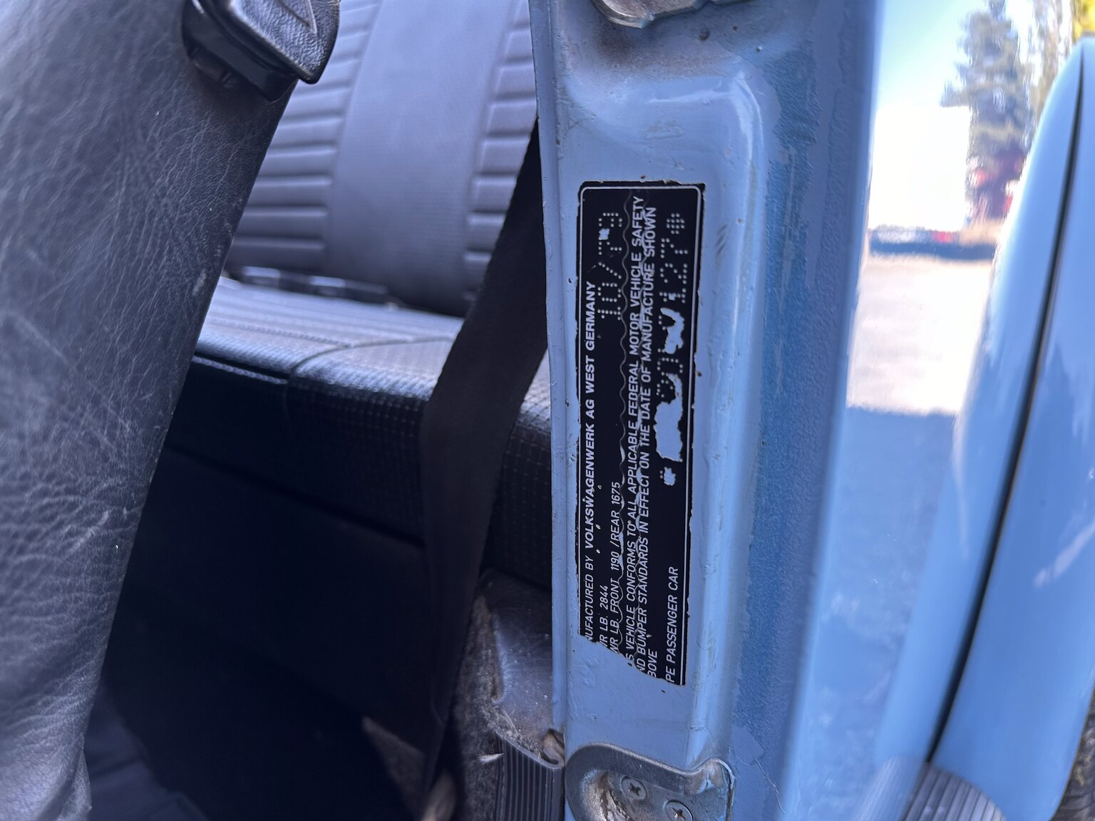 Interiörbild 1979 Volkswagen Beetle 1303 Käfer