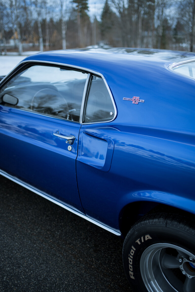 Exteriörbild på 1969 Ford Mustang Mach 1