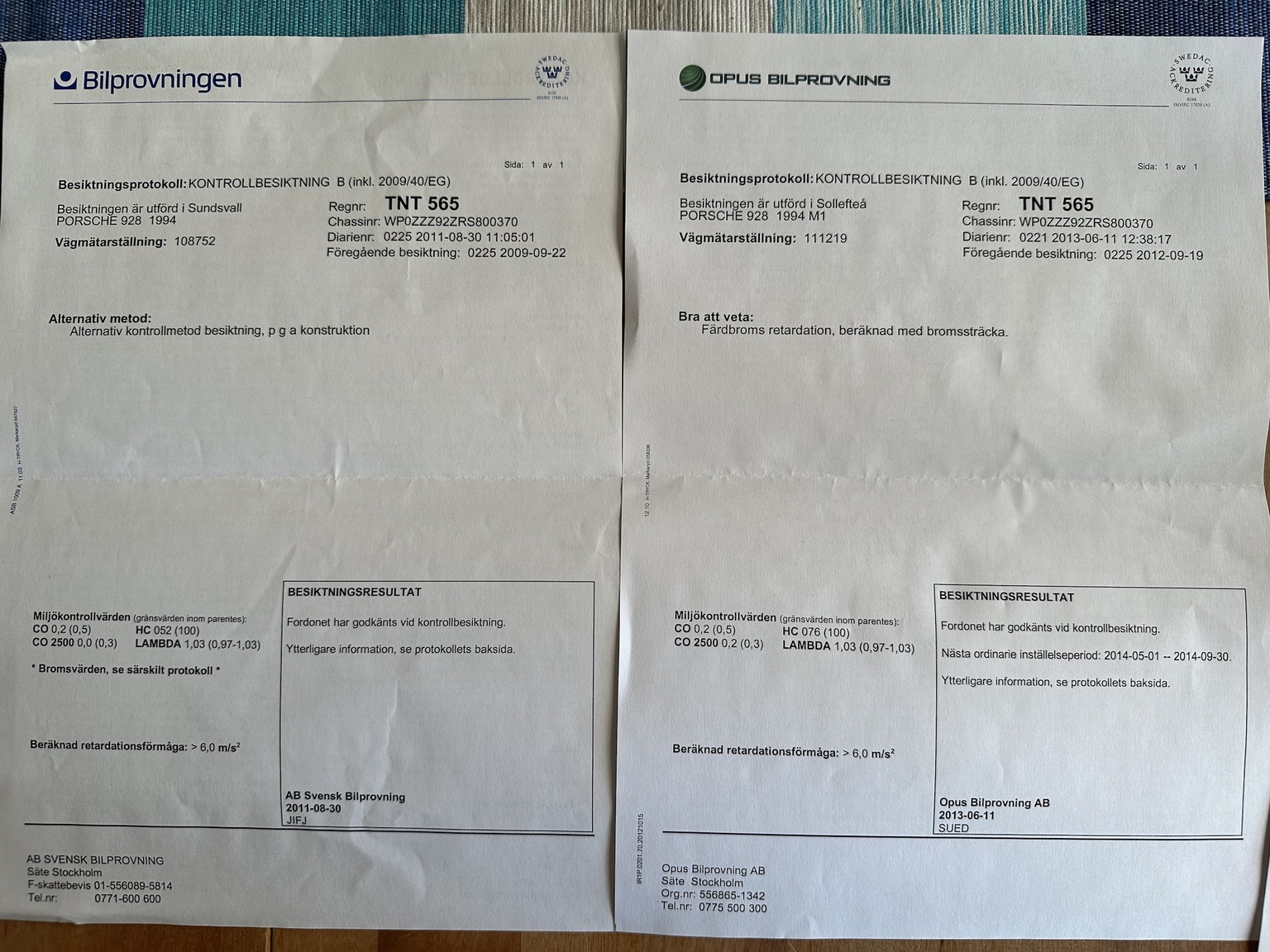 Documentation for 1994 Porsche 928 GTS
