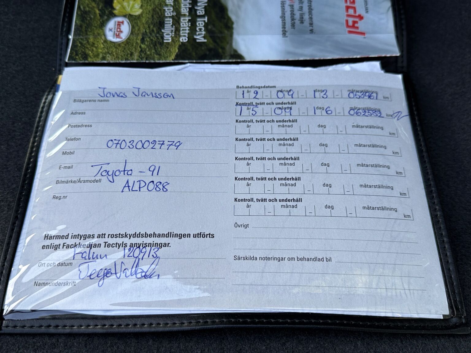 Dokumentation, 1991 Toyota Corolla 1300 XLI