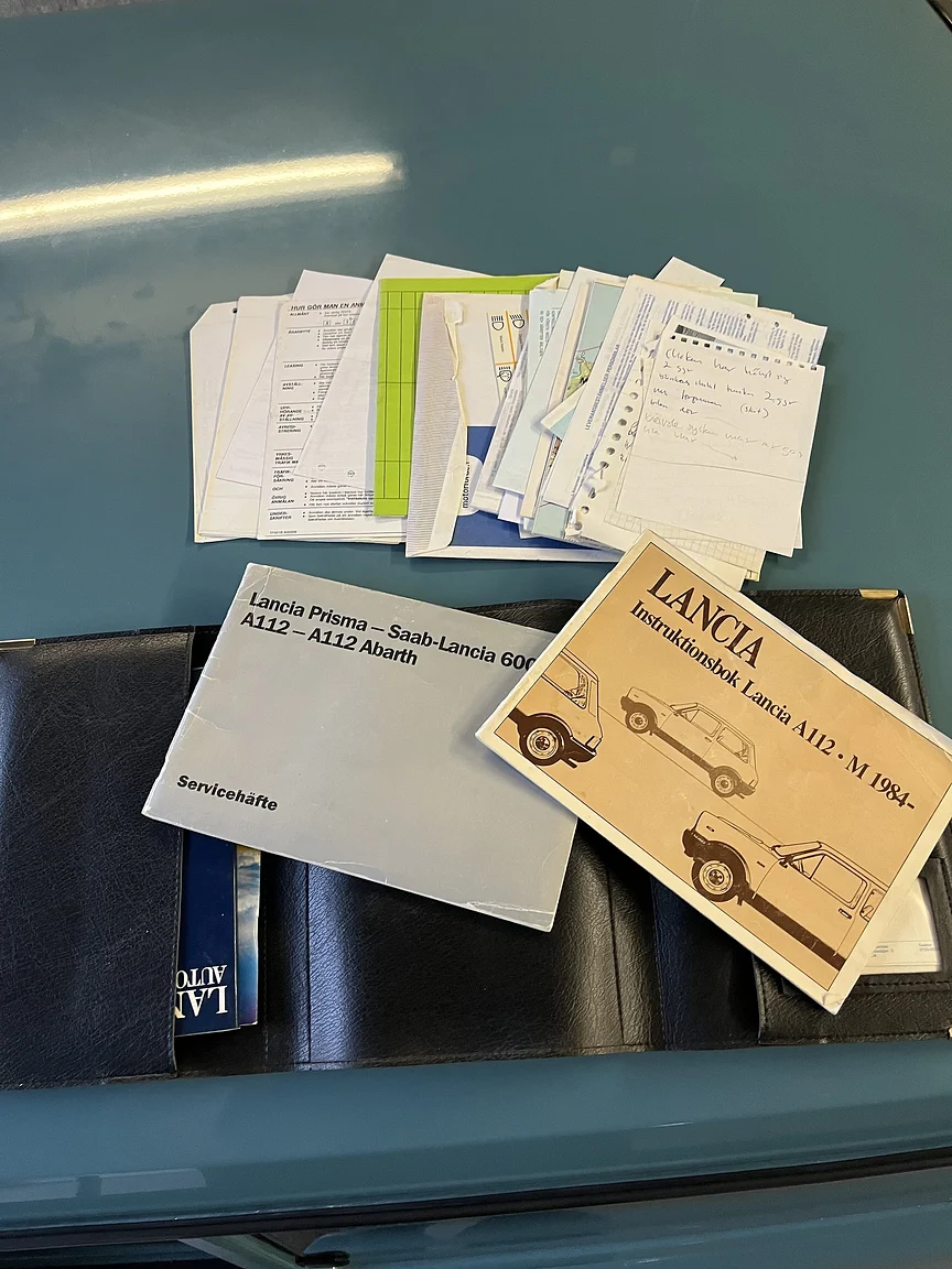 Documentation for 1985 Lancia A112 (1)