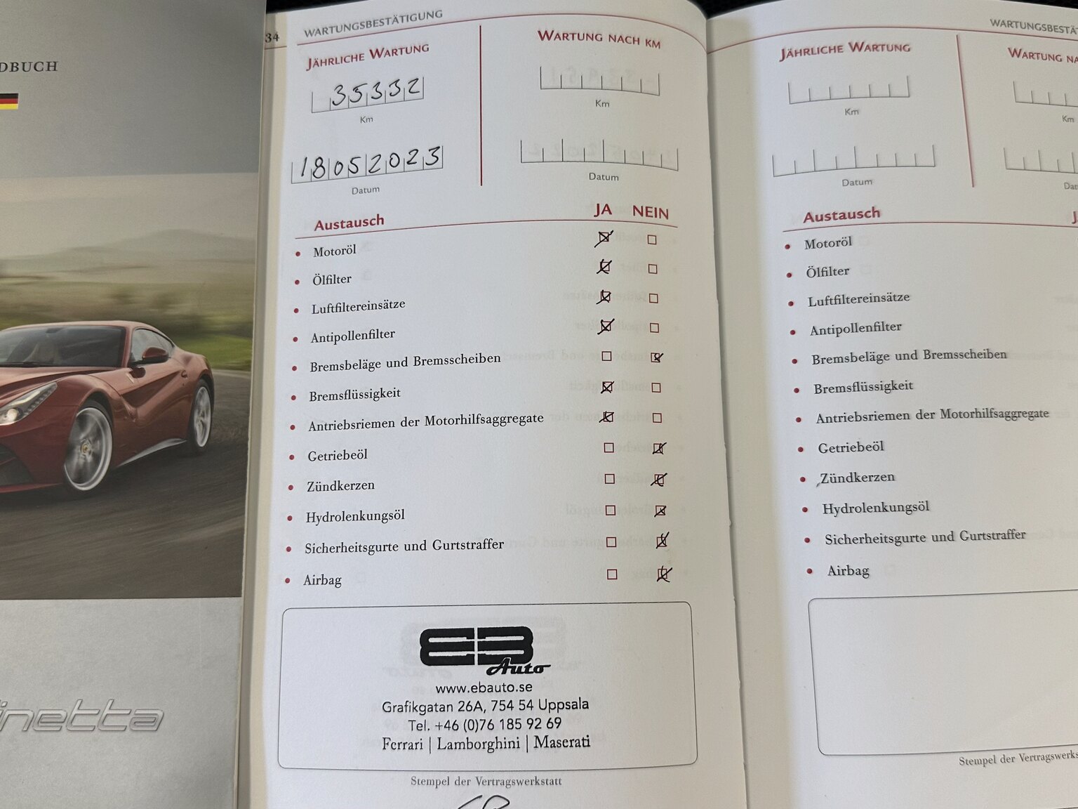 Documentation for 2013 Ferrari F12 Berlinetta