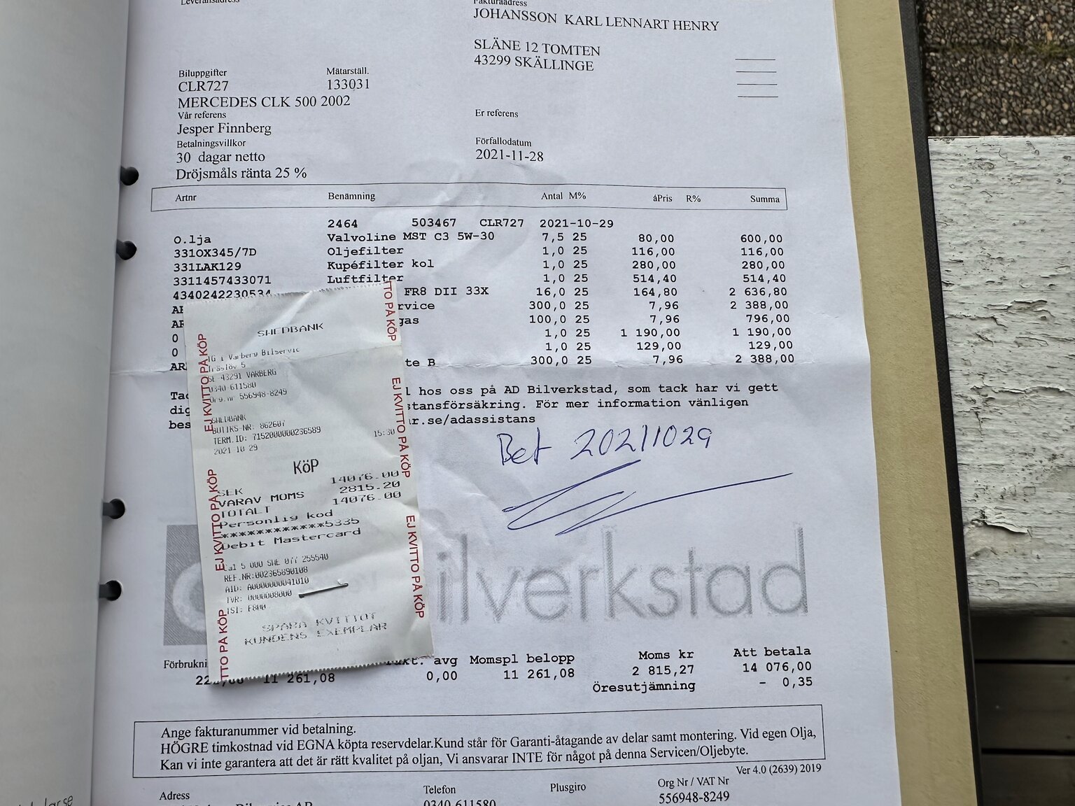 Documentation for 2003 Mercedes CLK 500 (30)