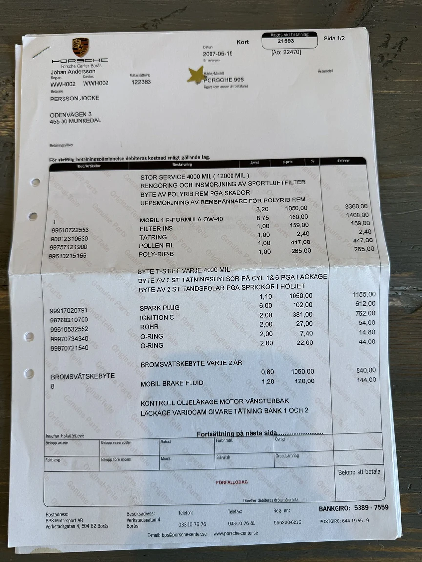 Documentation for 1998 Porsche 996 Carrera (26)