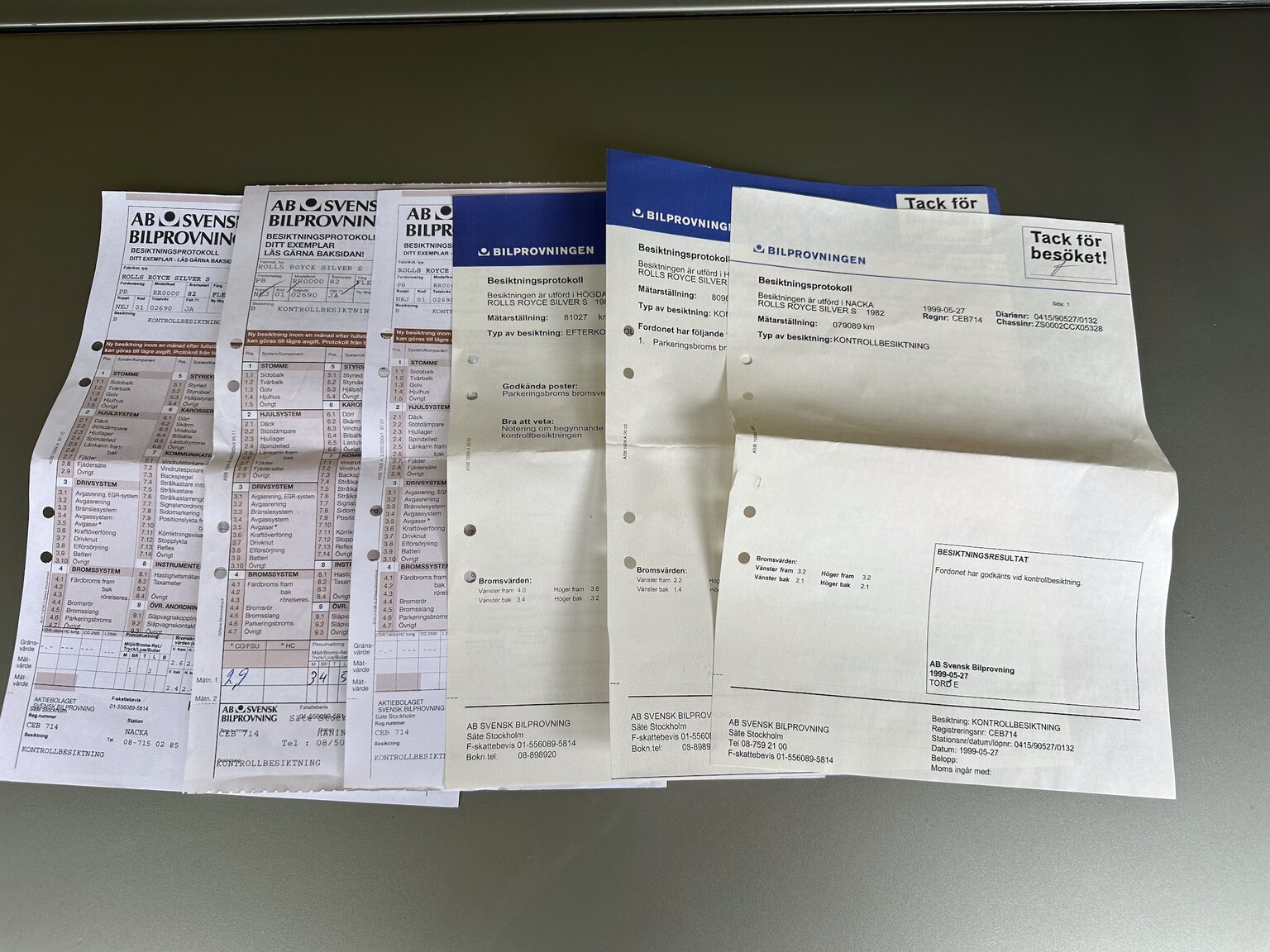 Documentation for 1982  Rolls Royce Silver Spirit