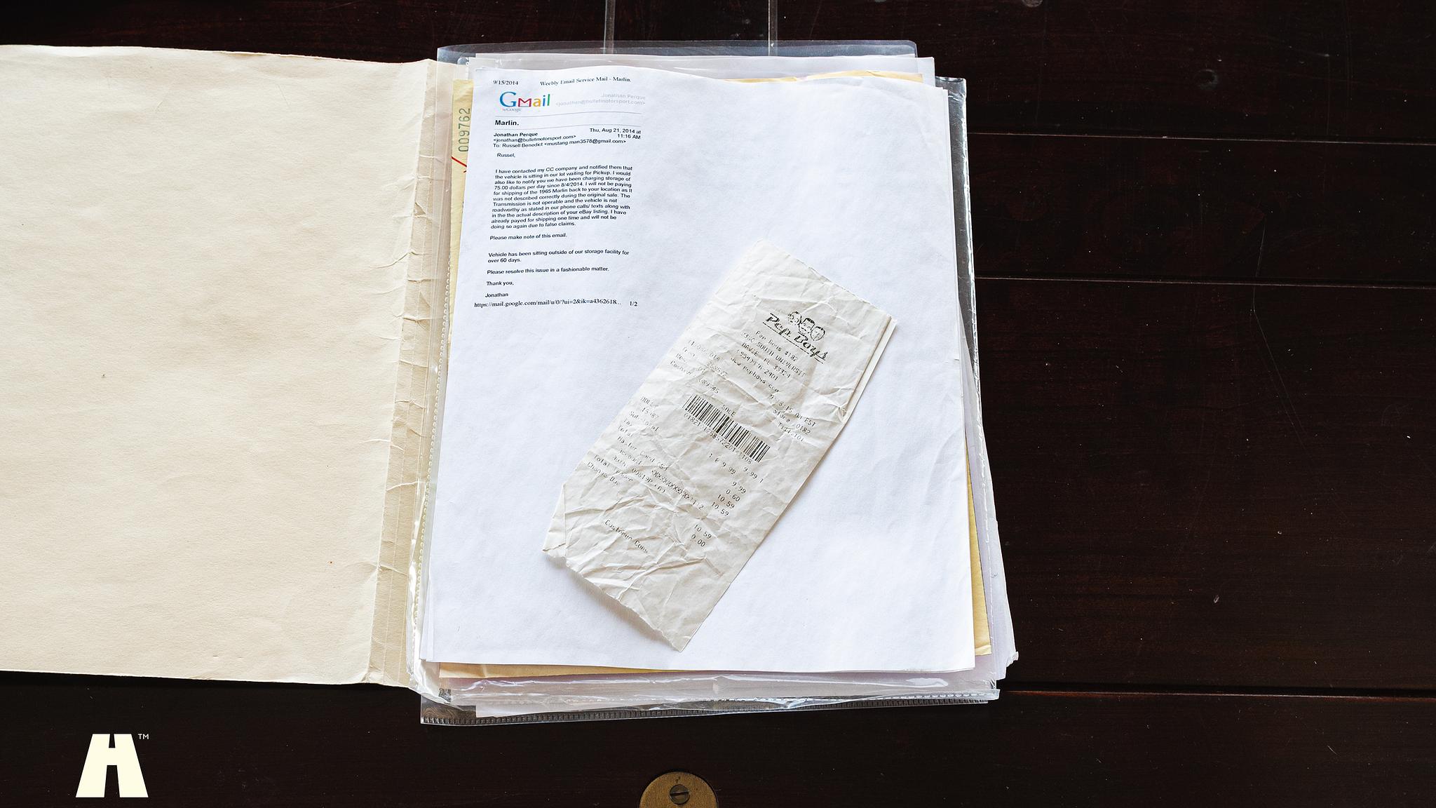 Documentation for 1965 AMC Rambler Marlin 327 CUI 5.4 V8