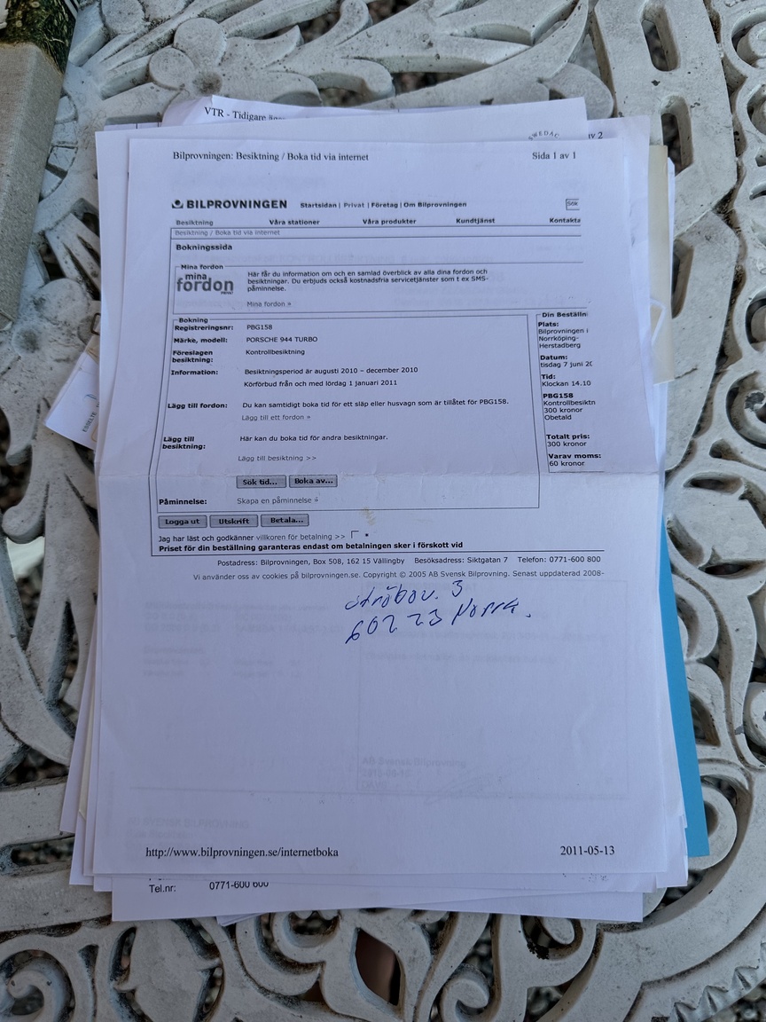 Documentation for 1991 Porsche 944 Turbo Cabriolet