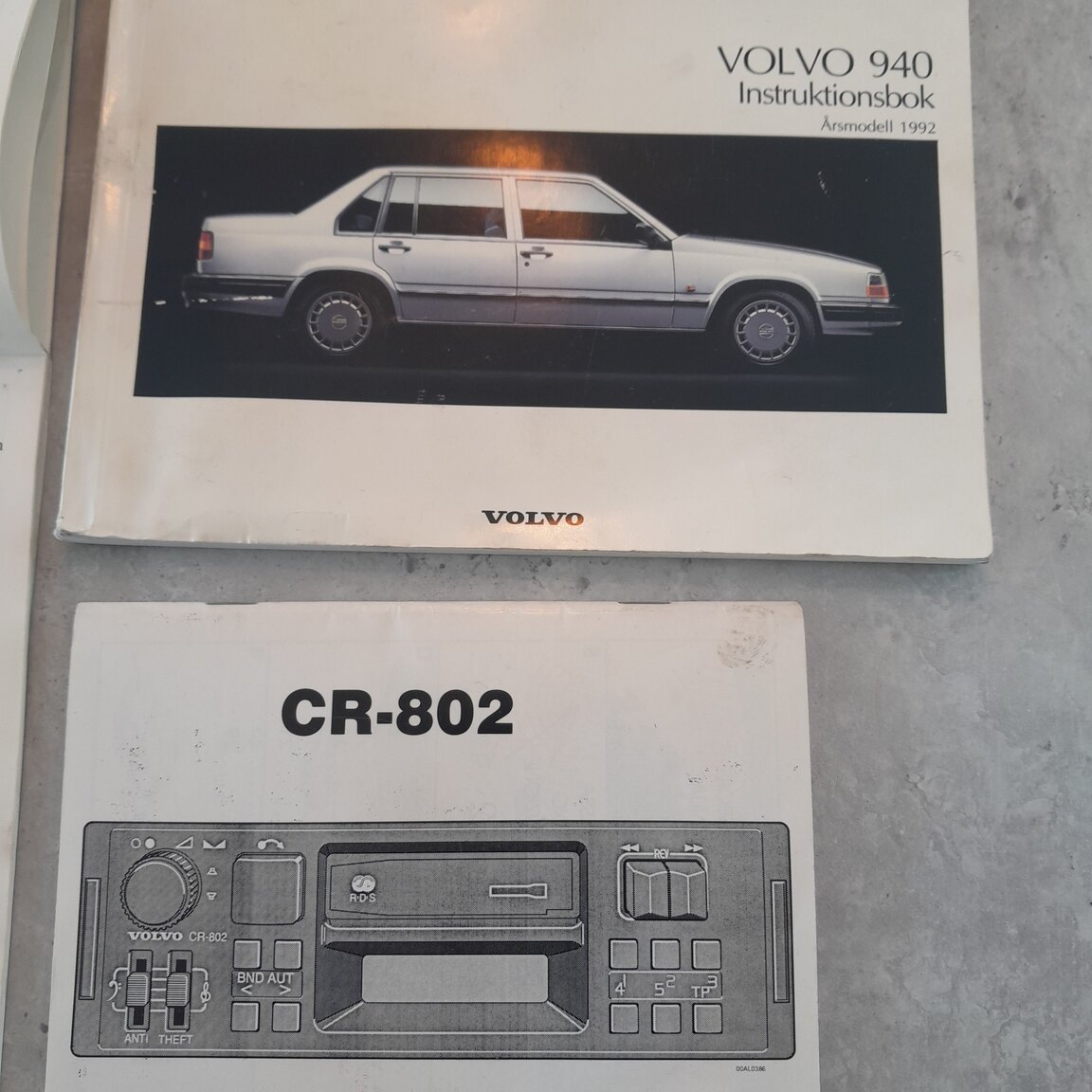 Dokumentation för 1992 Volvo 944 GL SE