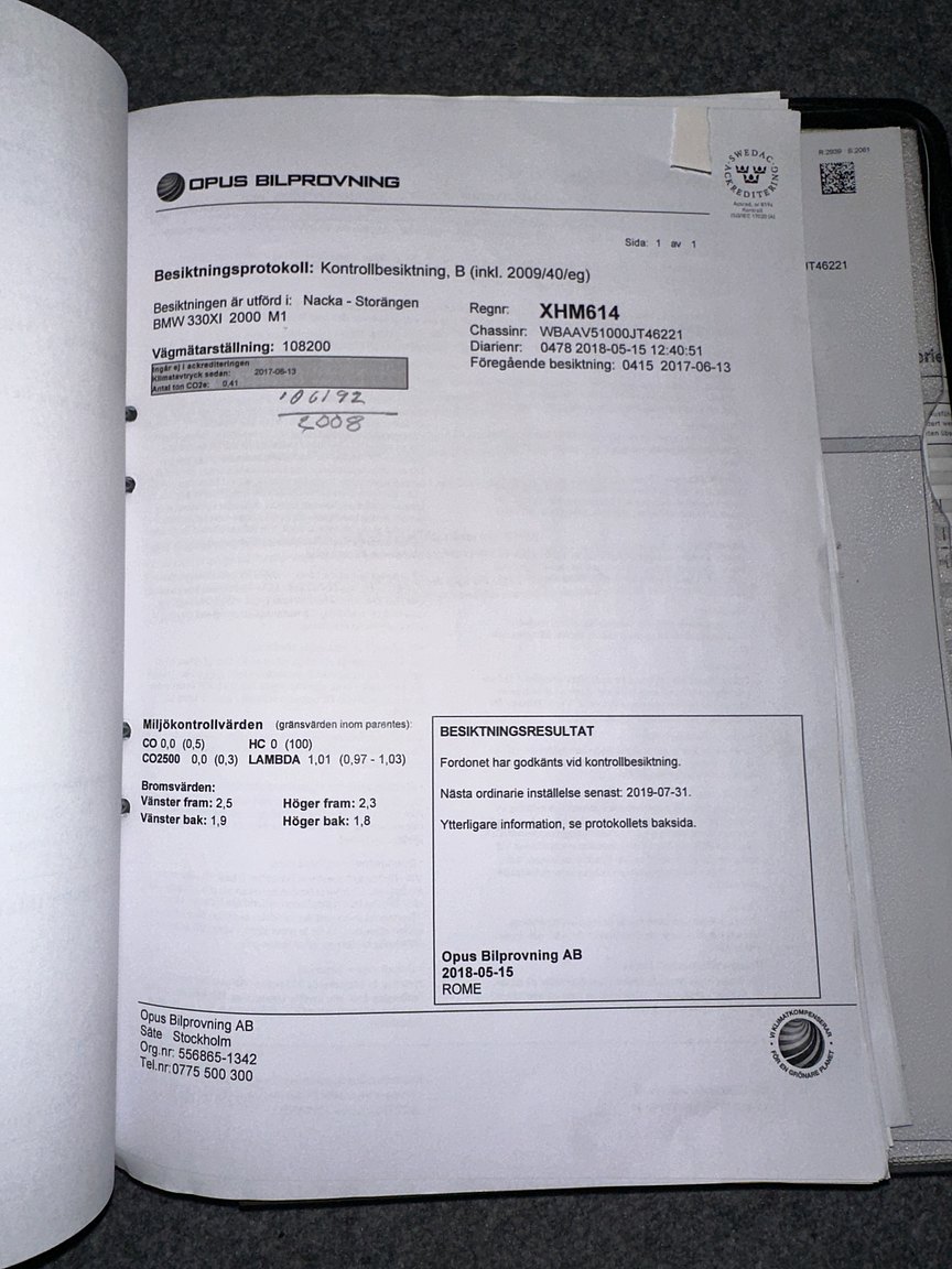 Documentation for 2001 BMW 330Xi