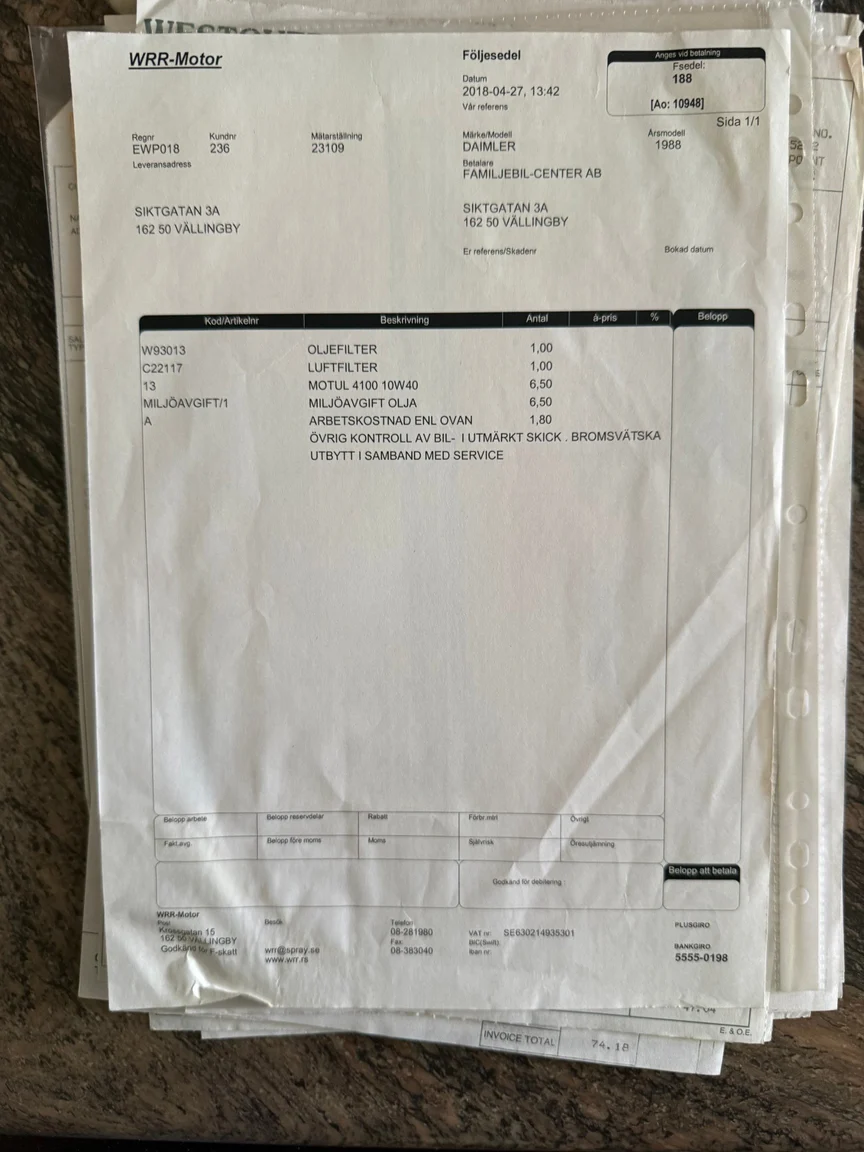 Documentation for 1988 Daimler Six (39)