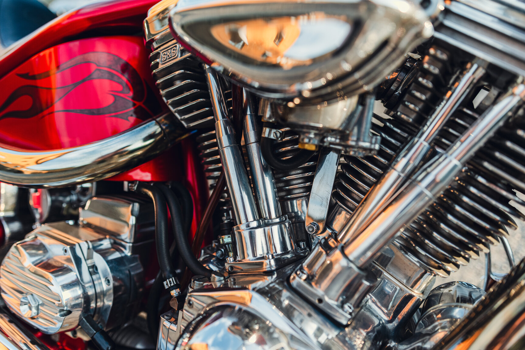2001 Unique Custom Cycles Red Inferno, Mekanik