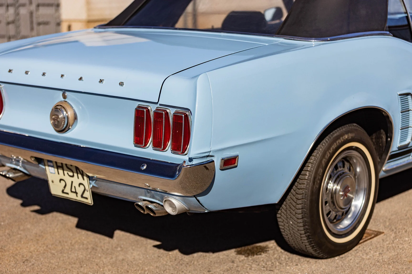 Exteriörbild på 1969 Ford Mustang GT Cabriolet "M-code" (46)